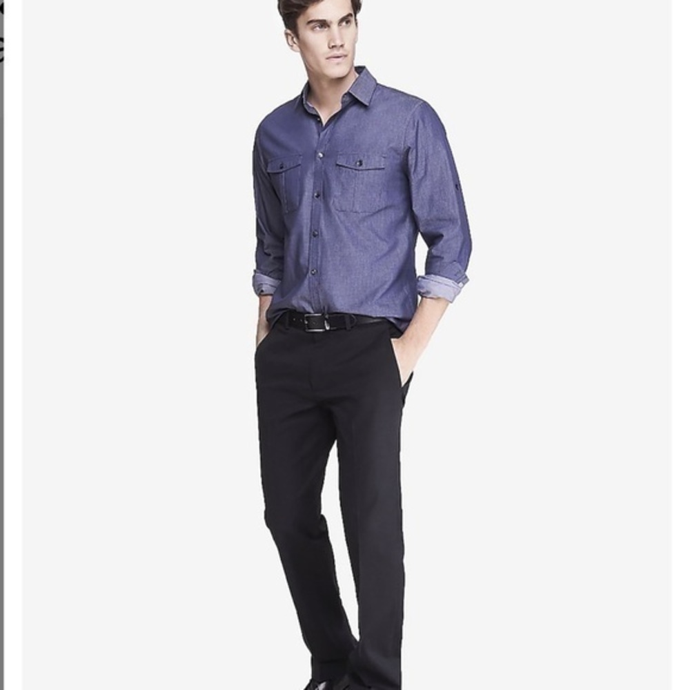 EXPRESS Men’s Fancy Wool Straight Leg modern producer dress pant, size 32